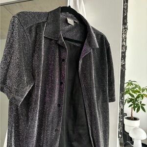 Metallic short sleeve shirt men’s medium from ASOS